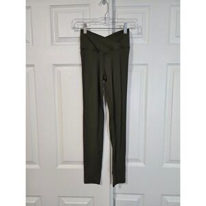 Aerie Offline Real Me 7/8 Leggings Olive Green Crossover V-Waistband High Rise S
